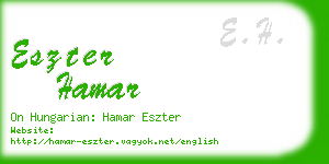 eszter hamar business card